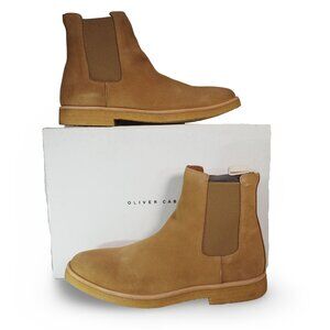 Oliver Cabell Crepe Sole Suede Chelsea Boots Men's 8/41 Cappuccino Brown